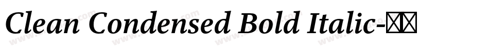 Clean Condensed Bold Italic字体转换